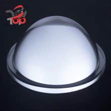 عدسی آسفریک سفارشی از جنس شیشه اپتیکی سیلیکای ذوب شده (JGS1) با قطر ۳۰ میلی‌متر و فاصله کانونی ۳۰ میلی‌متر برای LED فرابنفش نوع C (UVC)