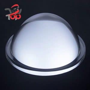 عدسی آسفریک سفارشی از جنس شیشه اپتیکی سیلیکای ذوب شده (JGS1) با قطر ۳۰ میلی‌متر و فاصله کانونی ۳۰ میلی‌متر برای LED فرابنفش نوع C (UVC)