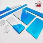 آینه صفحه‌ای آلومینیومی با سطح اولیه (First Surface) قابل تنظیم در شکل و اندازه، مناسب برای کاربردهای نمایش و پروژکتور